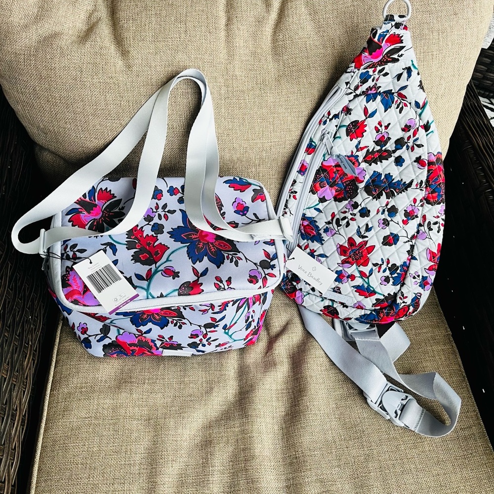 Vera Bradley Set: Sling Backpack and Stay Cooler - Picture 2 of 11